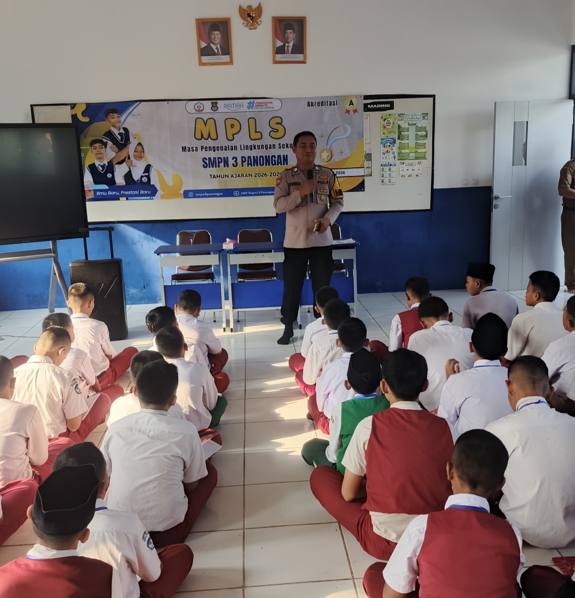 Polisi Berikan Edukasi Anti-Perundungan, Kenakalan Remaja, dan Bahaya Narkoba Saat MPLS di SMPN 3 Panongan