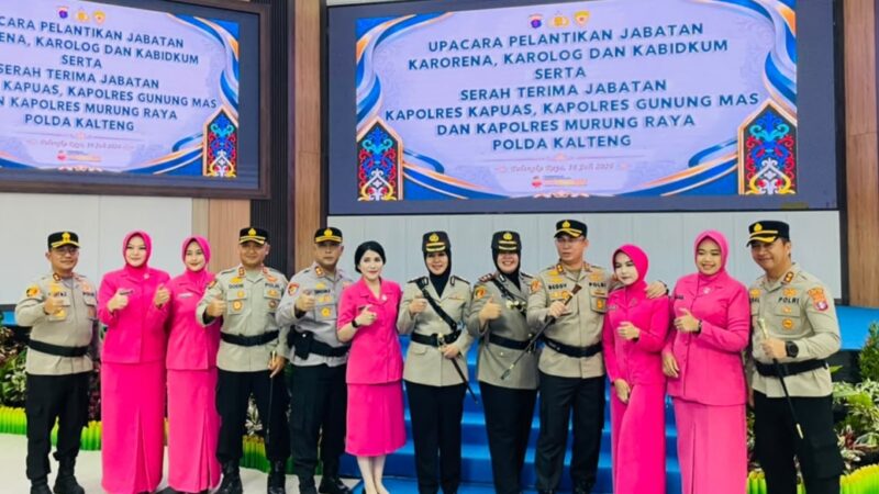 Hadiri Sertijab PJU Polda Kalteng, Kapolres Kotim Berikan Ucapan Selamat dan Tegaskan Komitmen Sinergi