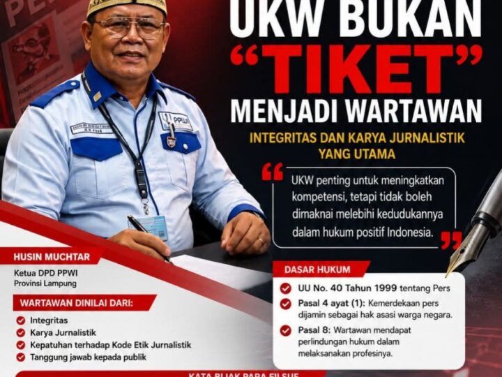 Ketua DPD PPWI Lampung: Integritas dan Karya Jurnalistik Lebih Utama, UKW Bukan Syarat Menjadi Wartawan