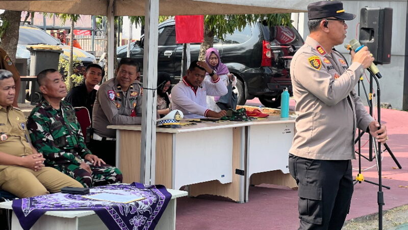 Kapolsek Tigaraksa Pimpin Apel Lomba Satuan Perlindungan Masyarakat Kecamatan Tigaraksa