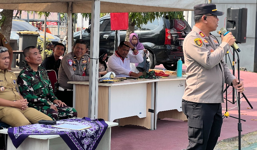 Kapolsek Tigaraksa Pimpin Apel Lomba Satuan Perlindungan Masyarakat Kecamatan Tigaraksa