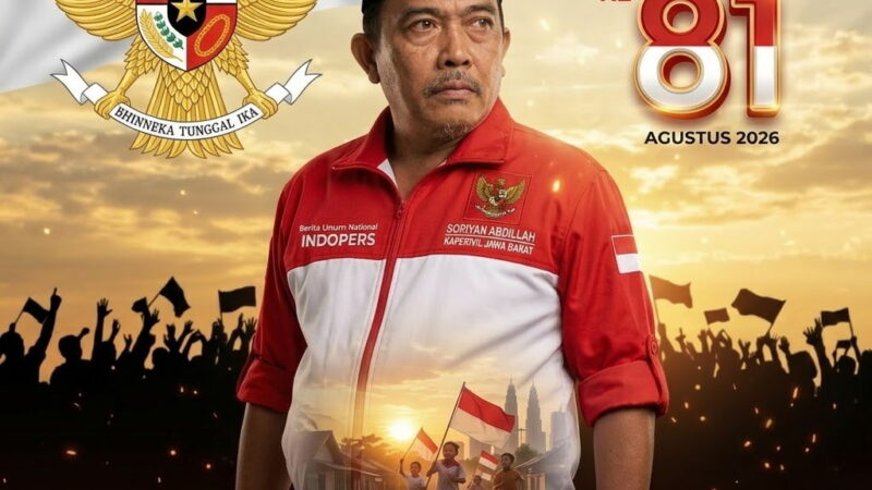 KAPERWIL Berita Umum Nasional INDOPERS Wilayah Provinsi Jawa Barat Sampaikan Ucapan HUT ke-81 Kemerdekaan RI