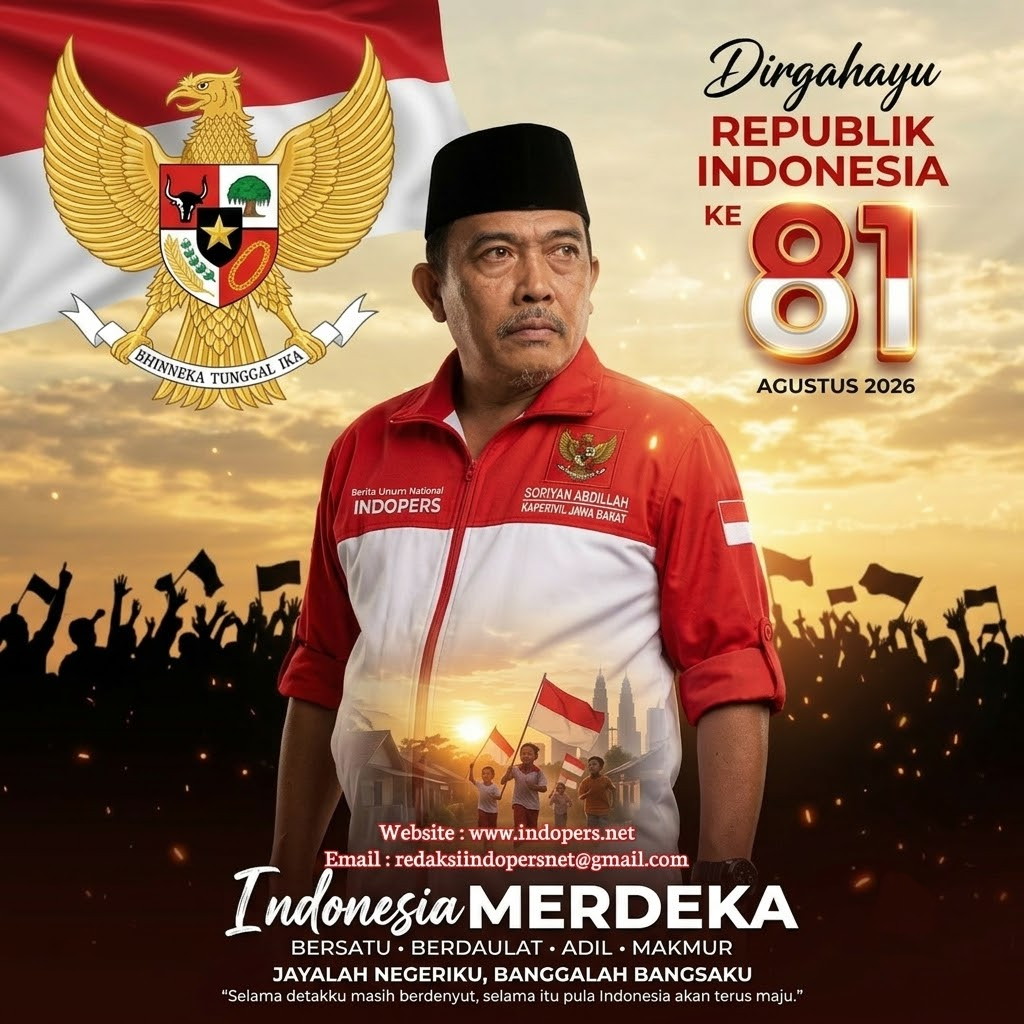 KAPERWIL Berita Umum Nasional INDOPERS Wilayah Provinsi Jawa Barat Sampaikan Ucapan HUT ke-81 Kemerdekaan RI