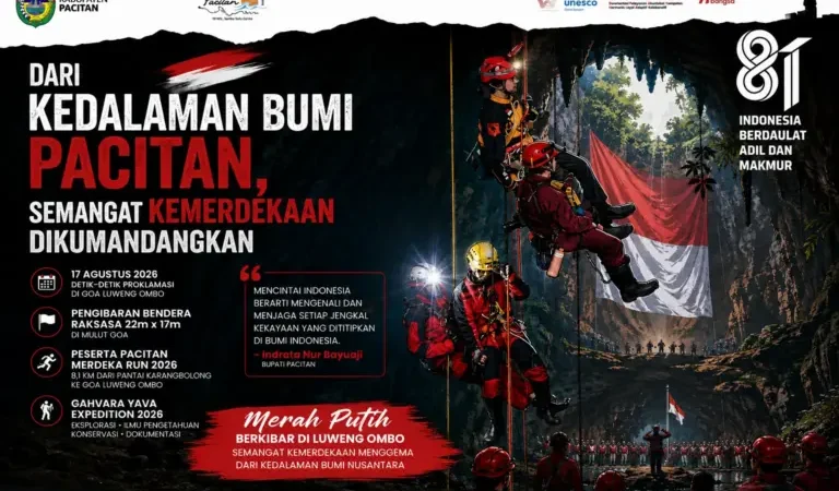 “DARI KEDALAMAN BUMI PACITAN, DETIK-DETIK PROKLAMASI 17 AGUSTUS 2026 AKAN DIKUMANDANGKAN DENGAN SEMANGAT KEMERDEKAAN”.