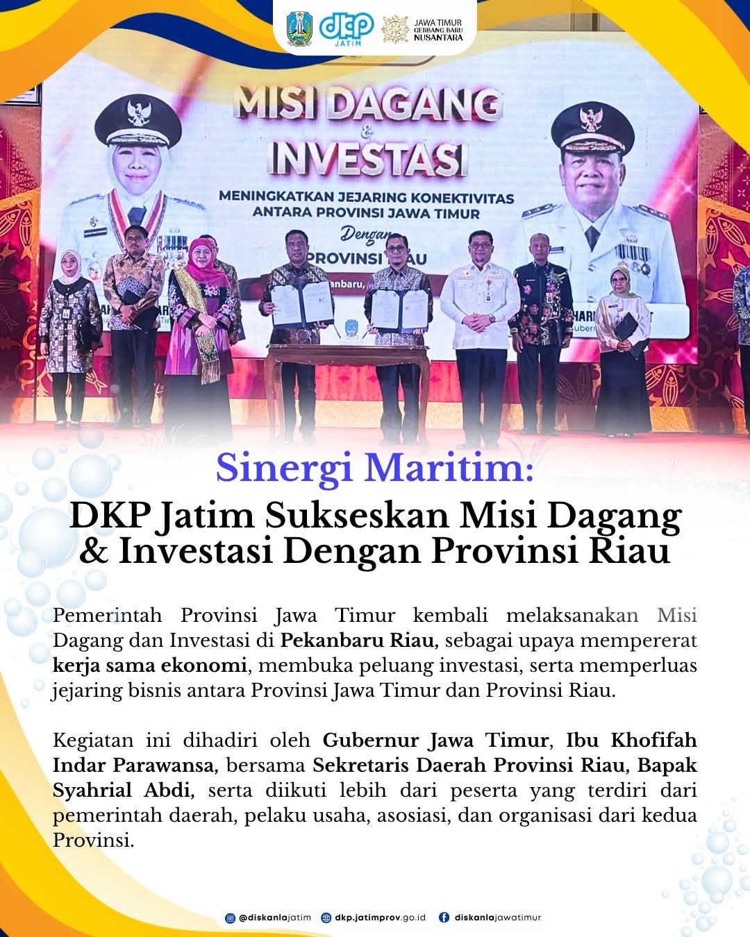 Sektor Kelautan & Perikanan Jatim Cetak Transaksi Rp114,11 Miliar di Riau !