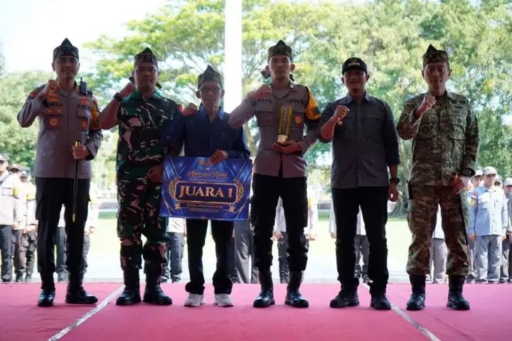 Desa Nogosari Juara 1 Lomba Tiga Pilar Kamtibmas Tingkat Nasional, Piala Dikirab Keliling Kota Pacitan