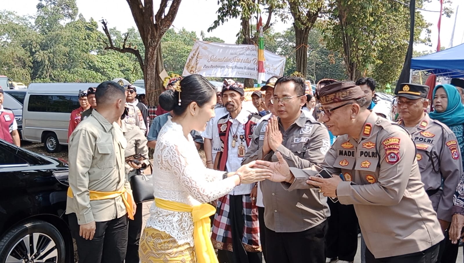 Polsek Tigaraksa Laksanakan Pengamanan Rangkaian Peresmian Pura Parahyangan Agung Bhuwana Raksati, Wujud Sinergi Menjaga Kerukunan Umat Beragama