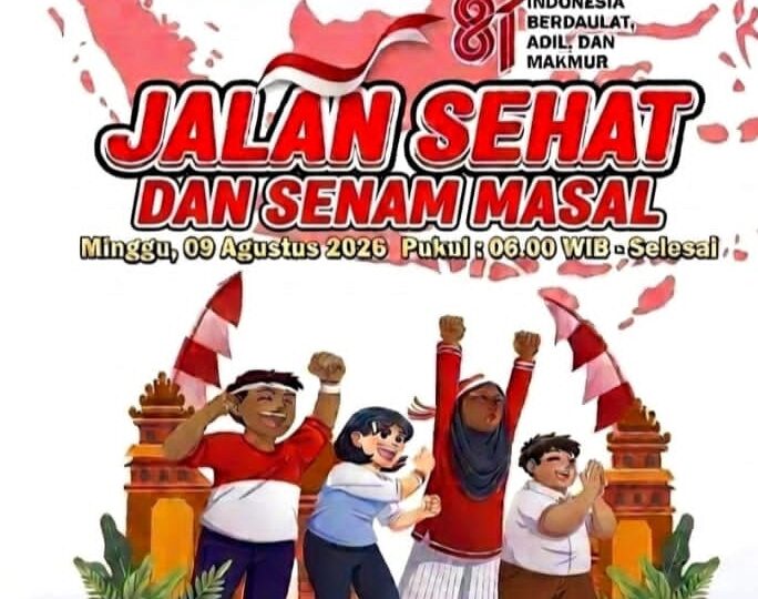 MERIAHKAN HUT KE-81 KEMERDEKAAN RI PEMDES KESAMBI TULUNGAGUNG BAKAL GELAR JALAN SEHAT DAN SENAM MASSAL