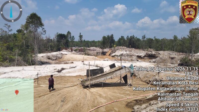 Diduga Hindari Pengawasan, Aktivitas Tambang Emas Ilegal Beroperasi Sembunyi-sembunyi di Hutan Rasau Tumbuh Kotim