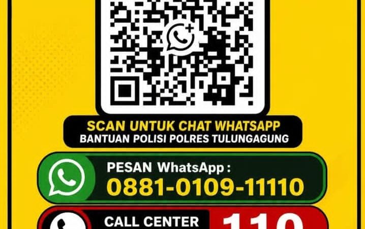 LAYANAN PENGADUAN DAN BANTUAN POLRES TULUNGAGUNG, TERSEDIA 24 JAM PENUH