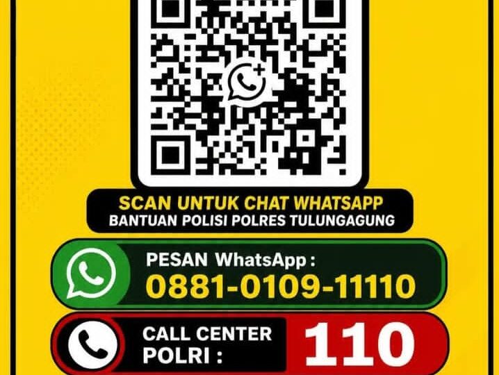 LAYANAN PENGADUAN DAN BANTUAN POLRES TULUNGAGUNG, TERSEDIA 24 JAM PENUH