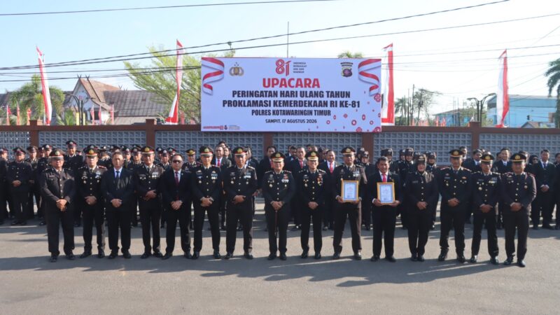 36 Personel Polres Kotim Raih Reward di HUT RI Ke-81