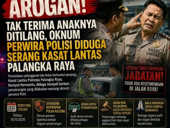 VIRAL..! Oknum Perwira Polisi di Palangka Raya Ancam Kasat Lantas Pakai Sajam, Bid Propam Bertindak Tegas