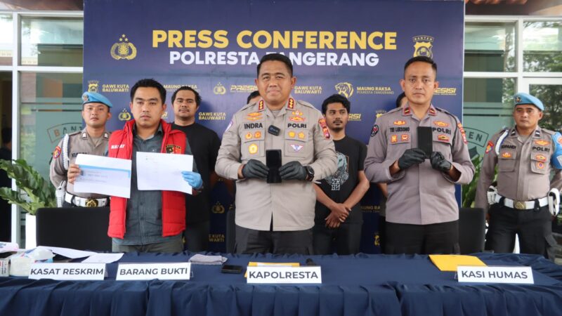 Kasus Matel Diduga Peras Pengendara di Cikupa Diungkap, Polresta Tangerang Tangkap Tiga Terduga Pelaku