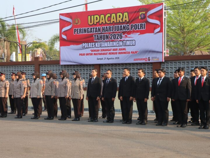 Semangat Proklamasi Polisi 1945, Polres Kotim Gelar Upacara Hari Juang Polri 2026