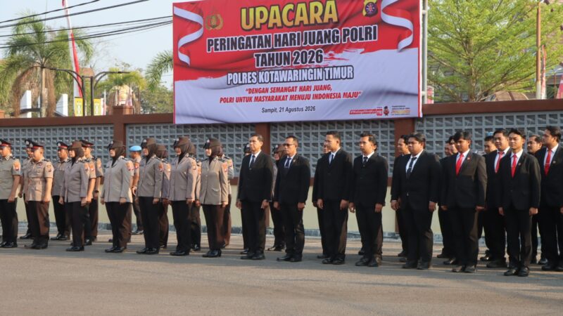 Semangat Proklamasi Polisi 1945, Polres Kotim Gelar Upacara Hari Juang Polri 2026