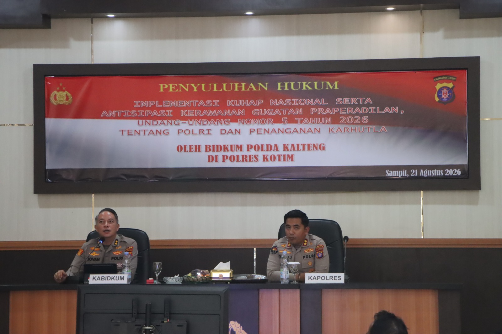 Perkuat Profesionalisme Penyidikan, Personil Polres Kotim ikuti penyuluhan Implimentasi KUHAP