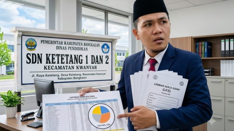 Ketua Forum Pemuda Bangkalan Pertanyakan Dugaan Ketidaksesuaian Dana BOS dan Jual Beli LKS di SDN Ketetang 1 dan 2