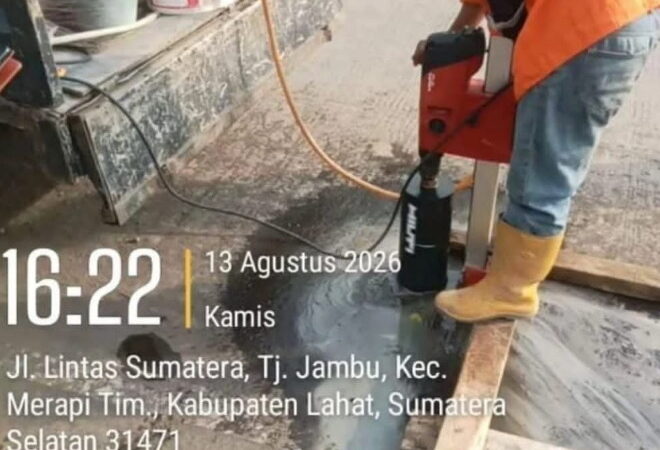 Dalam Hitungan Jam,Vendor Pekerjaan Jalan Melanggar Kesepakatan Bersama, Core Drill Beton Tetap Dilakukan.