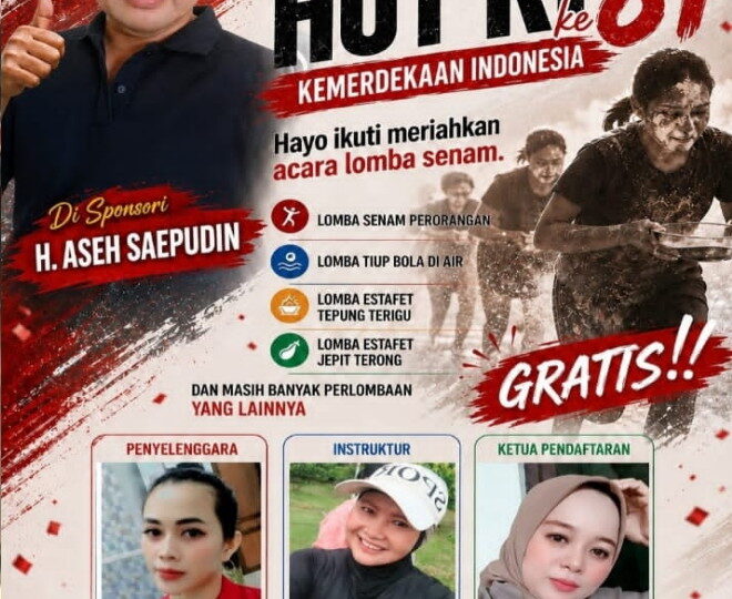 H. ASEH SAEPUDIN, SH.MH Menggelar Kemeriahan HUT RI ke-81 Dengan Beragam Lomba di Pasar Parungpanjang