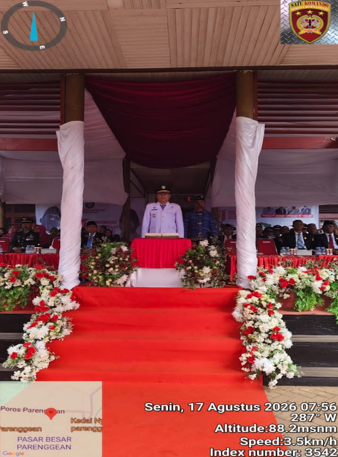 Kecamatan Parenggean Gelar Upacara Bendera HUT RI ke-81, Ketua DPRD Kotim Tekankan Keadilan Pembangunan