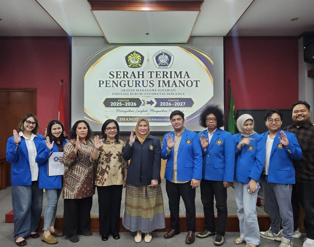 Puguh Kribo Terpilih menjadi Ketua ​IMANOT Fakultas Hukum Universitas Pancasila Pengurus Periode 2026–2027