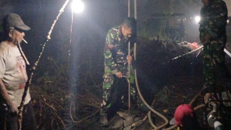 Kodim 1015/Sampit Bangun Sumur Bor di Lokasi Karhutla untuk Penuhi Kebutuhan Air