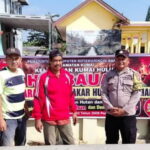 Bhabinkamtibmas Polsek Kumai pasang Spanduk Larangan Membakar Lahan