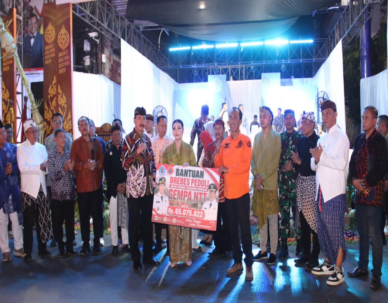 Momentum Brebes Culture Festival Pemkab Brebes Lepas Bantuan Untuk Korban Bencana NTT