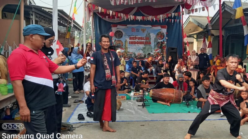 Ketua DPRD Muara Enim dan Camat Lawangkidul Ikut Jadi Pembarong, Perayaan HUT RI ke-81 di BTN Air Paku Makin Meriah
