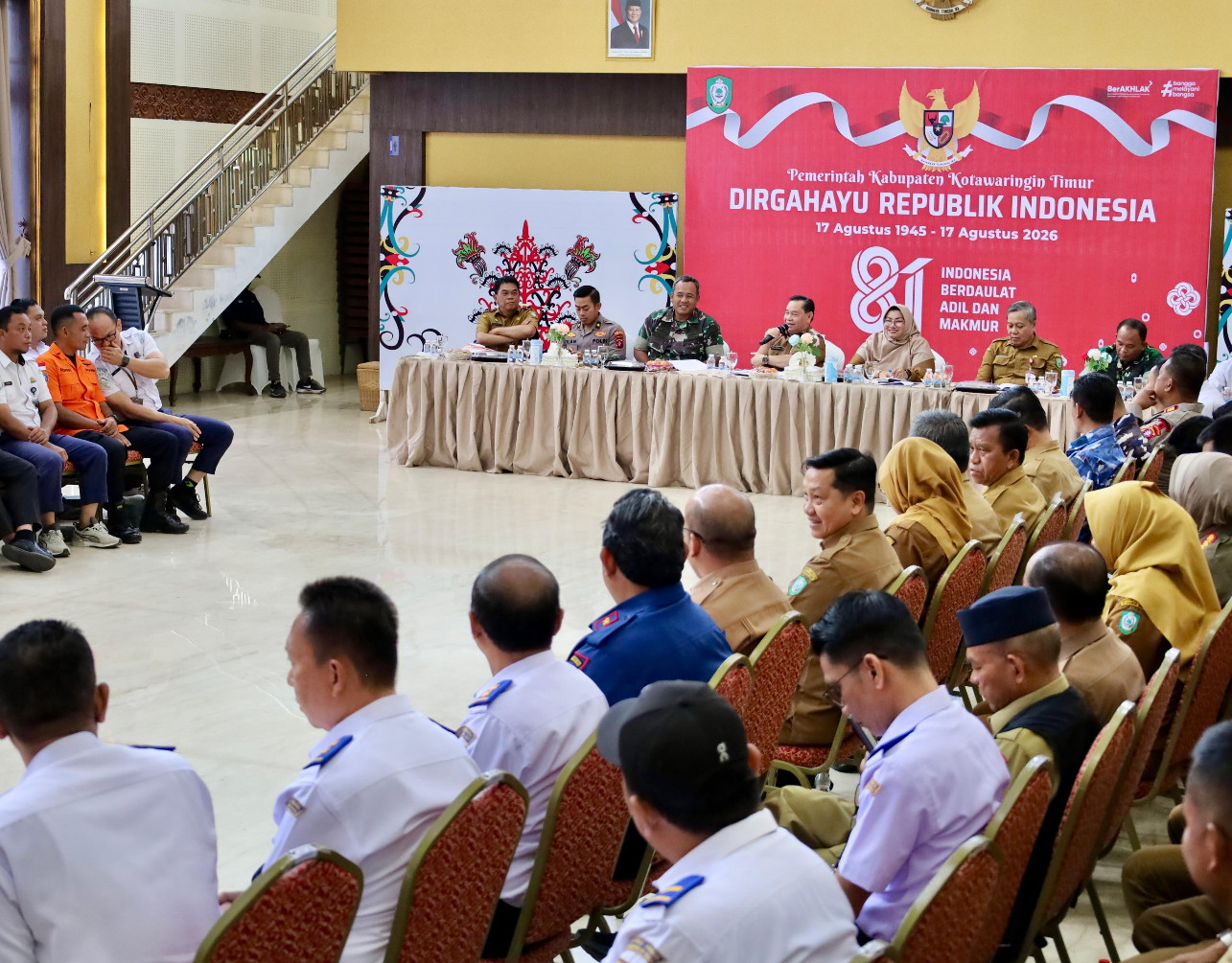 Dandim 1015/Sampit Hadiri Rakor Penanggulangan Darurat Bencana Karhutla Serta Kekeringan di Kabupaten Kotawaringin Timur Tahun 2026