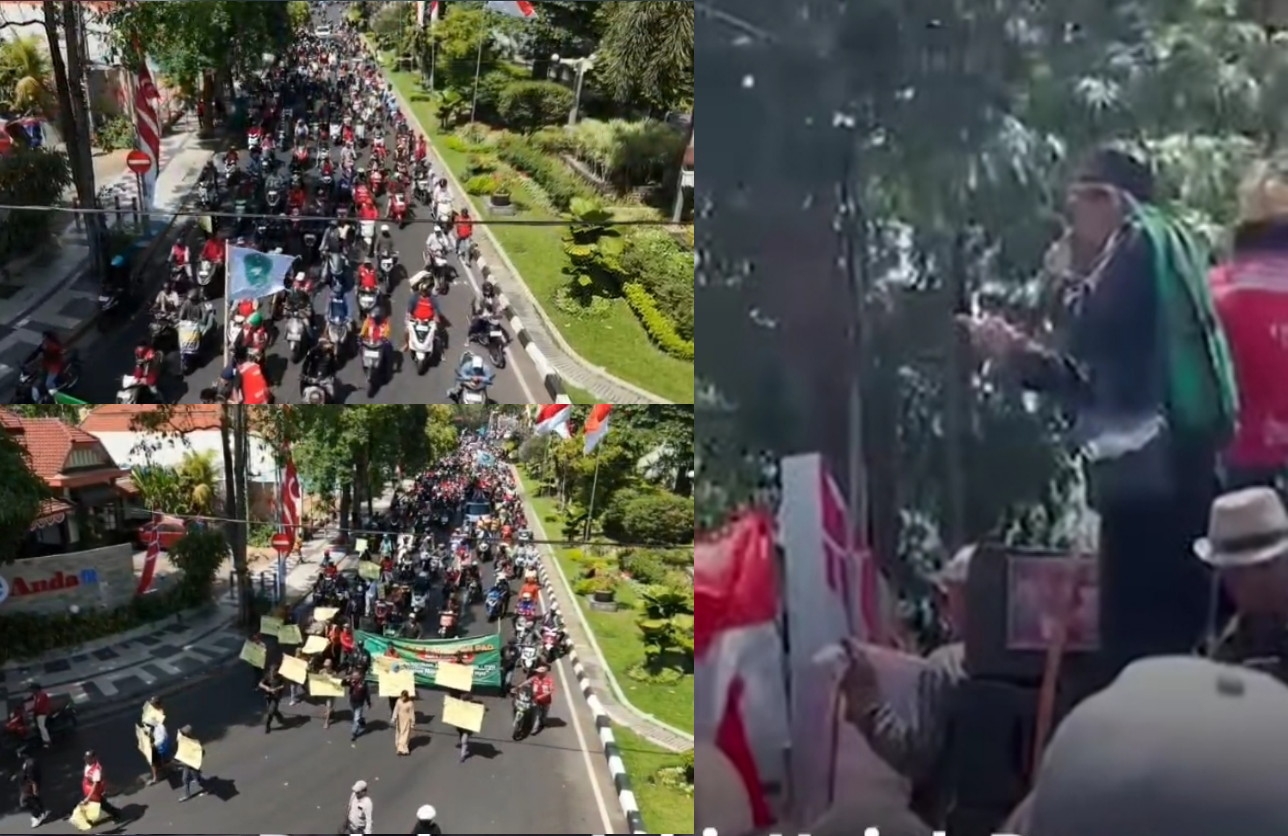 Ratusan Jukir Yang Tergabung Dalam Wadah Paguyuban Jukir Surabaya (PJS) Unjuk Rasa di Balai Kota Surabaya
