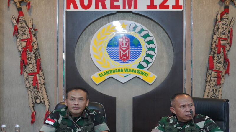 Korem 121/Abw Terima Tim Pengawas Audit Kinerja Itjenad Tahun 2026.
