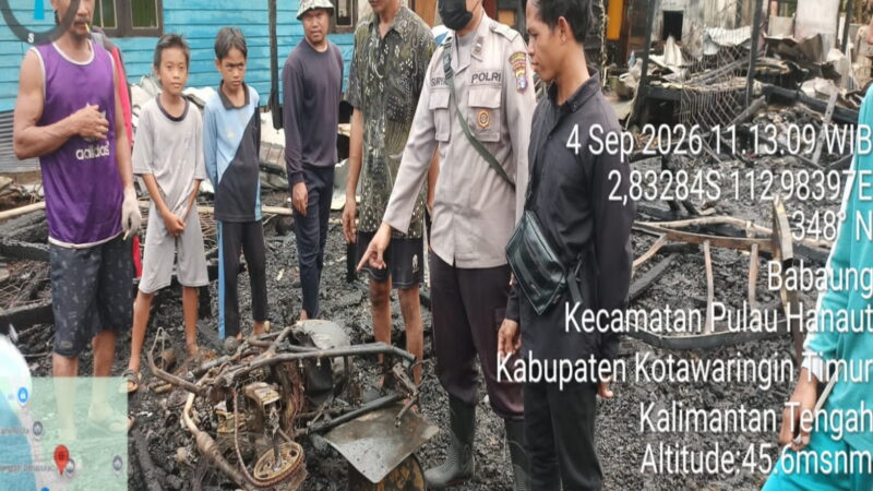 Tiga Rumah dan Satu Gedung Walet Terbakar di Pulau Hanaut, Kerugian Capai Rp750 Juta
