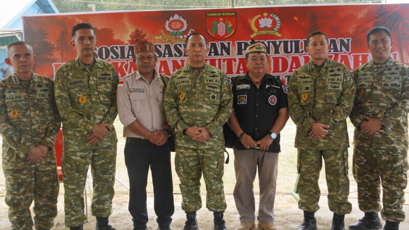 Komandan kodim 1015/Sampit Dampingi Pasis Sesko TNI Dikreg LVI Gelar Penyuluhan Karhutla.