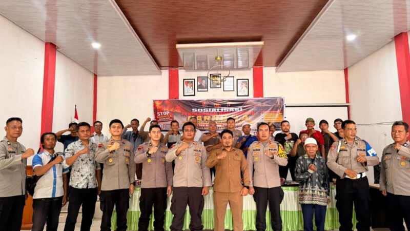 Satgas Edukasi Lemdiklat Polri Gelar Sosialisasi Pencegahan dan Dampak Karhutla serta Bakti Sosial di Baamang Barat
