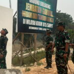 Dandim 1015/Sampit Dampingi Danrem 102/Pjg Cek Progres Jembatan Perintis Garuda di Barunang Miri