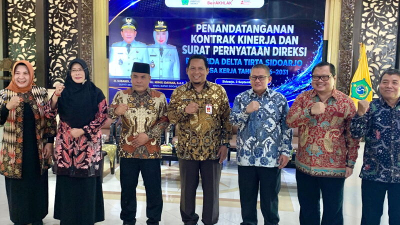 Jajaran Direksi Delta Tirta yang Baru Resmi Bekerja, Tanda Tangani Kontrak Kinerja 5 Tahun