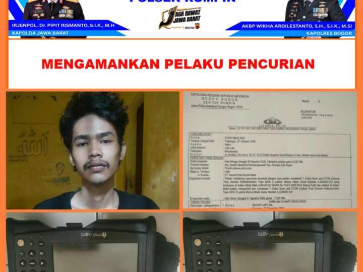 Polsek Rumpin Amankan Terduga Pelaku Pencurian OTDR Senilai Rp16,5 Juta