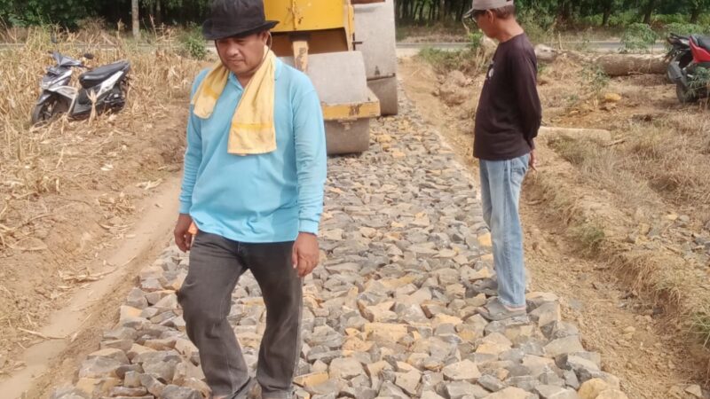 Pemdes Jagang Kecamatan Blambangan Lampung Utara Mulai Pembangunan Pagar (Fisik 2026) Jalan Usaha Tani Desa Dusun 04