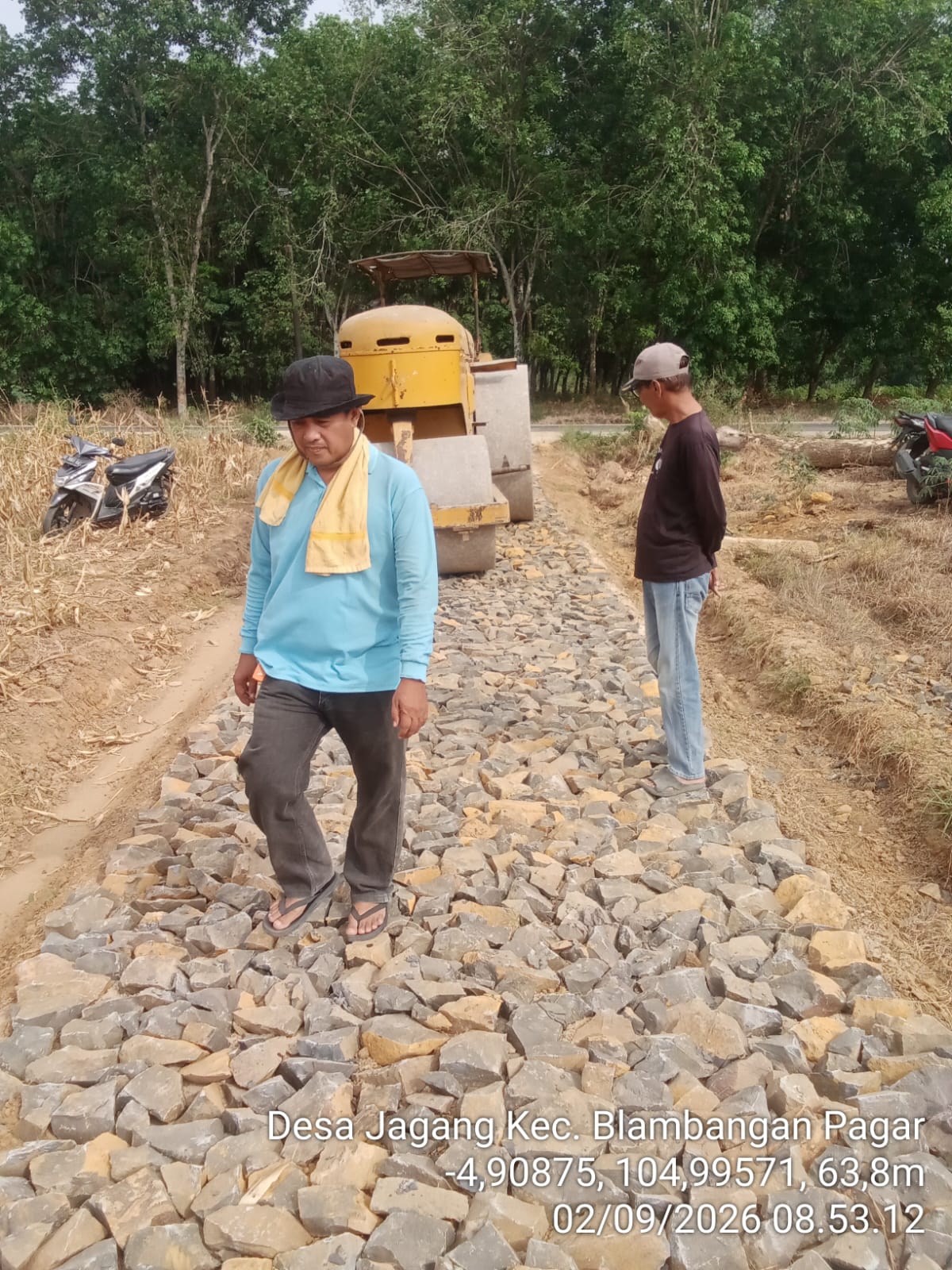 Pemdes Jagang Kecamatan Blambangan Lampung Utara Mulai Pembangunan Pagar (Fisik 2026) Jalan Usaha Tani Desa Dusun 04