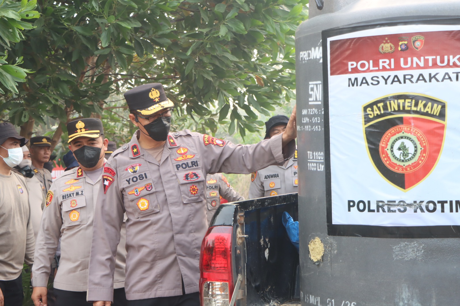 Tangani Karhutla, Wakapolda Kalteng Tinjau Pembuatan Sumur Bor Polres Kotim