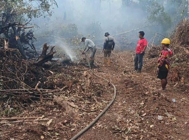 Polsek Parenggean Laksanakan Ground Check Hotspot di Desa Menjalin