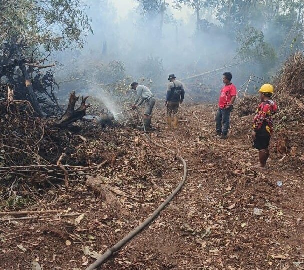 Polsek Parenggean Laksanakan Ground Check Hotspot di Desa Menjalin