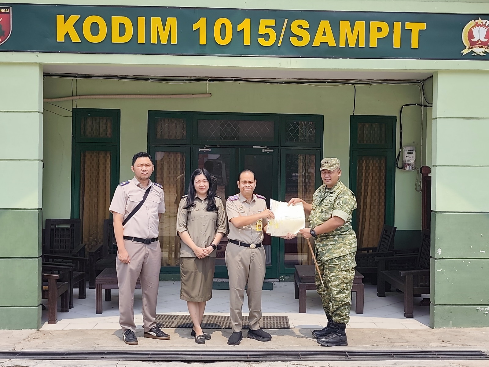 Komandan Kodim 1015/Sampit Terima Kunjungan Dari ATR/BPN Kab. Kotim
