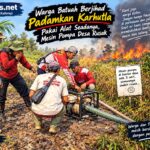 Warga Batuah Berjibaku Padamkan Karhutla dengan Alat Seadanya, Tiga Mesin Pompa Desa Rusak
