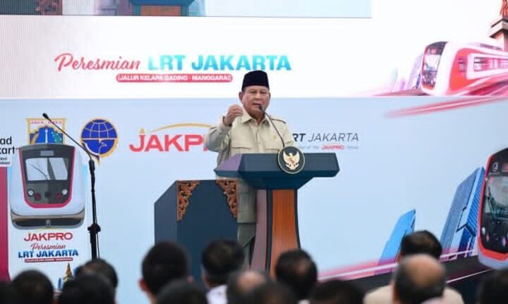 Presiden Prabowo Subianto Meresmikan LRT Jakarta, Proyek Waskita KSO