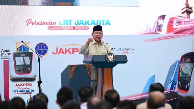 Presiden Prabowo Subianto Meresmikan LRT Jakarta, Proyek Waskita KSO