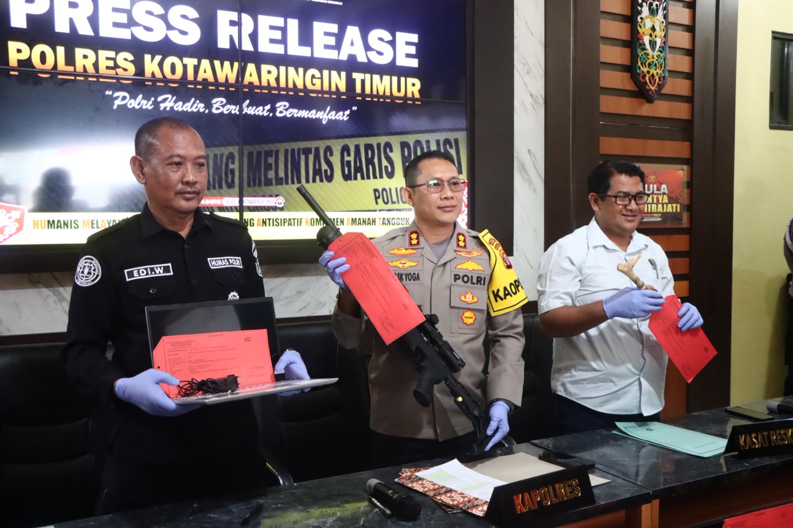 Sat Reskrim Polres Kotim Ungkap Kasus Curat, Tiga Pelaku Diamankan usai Beraksi di 16 TKP