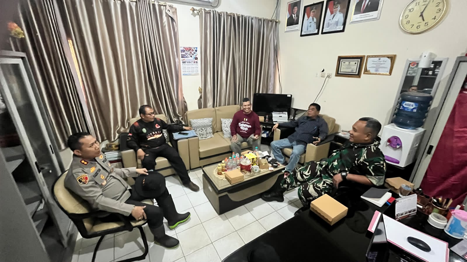 Kapolres Kotim Lakukan Koordinasi Serta Cek Peralatan Karhutla di Kantor BPBD